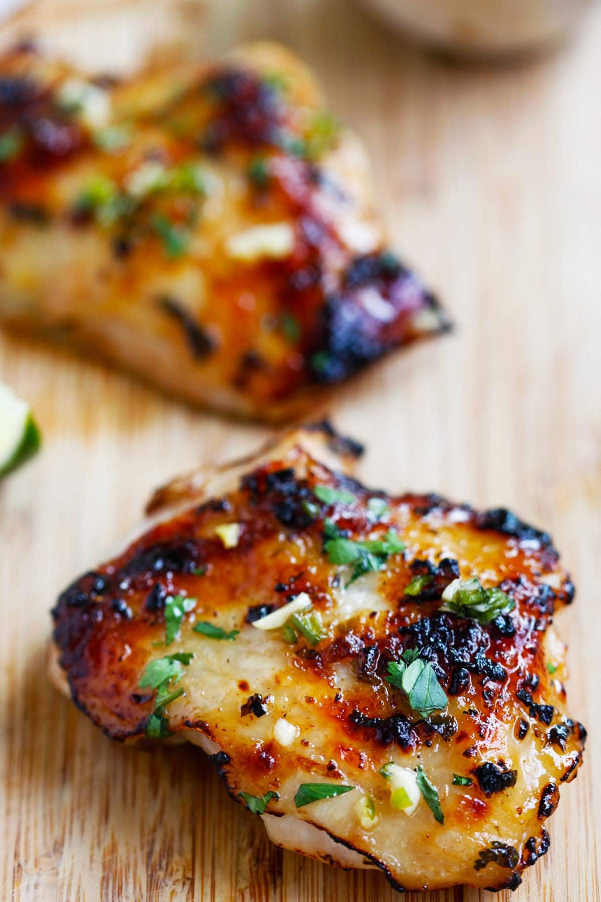 Easy and quick skillet grilled chicken marinated with chili and lime.
