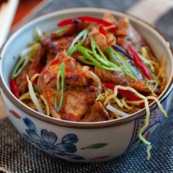 Sweet and Sour Pork Noodles