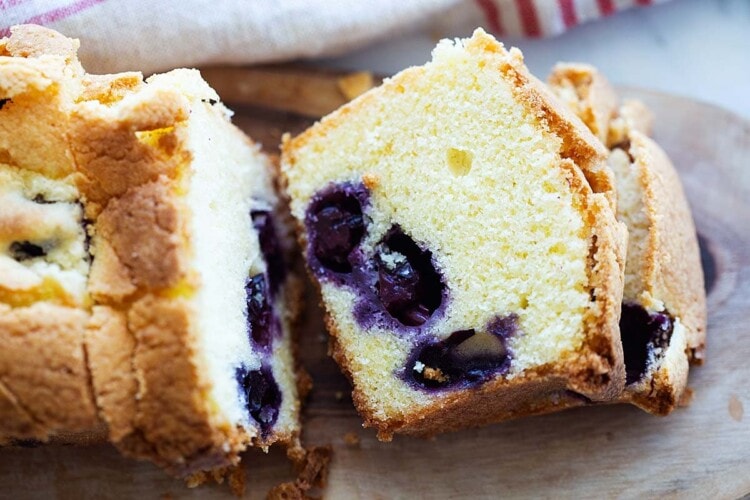 Blueberry pound cake