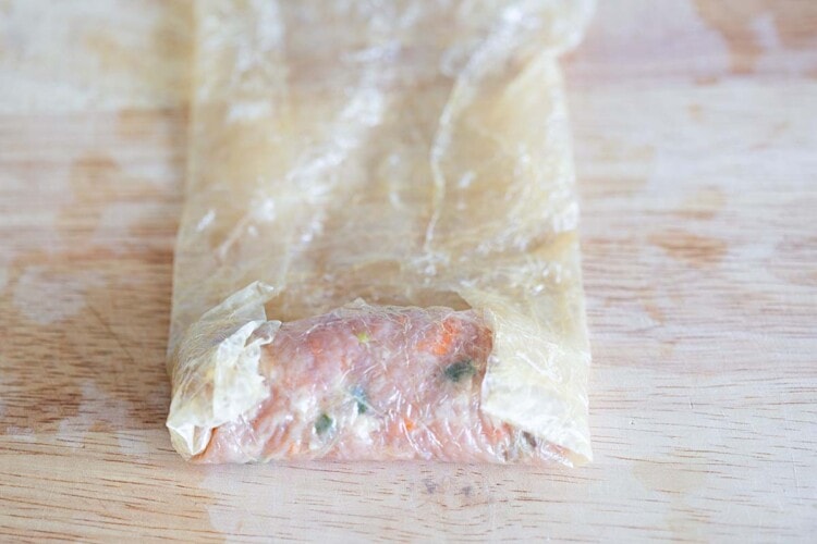 How to wrap pork roll