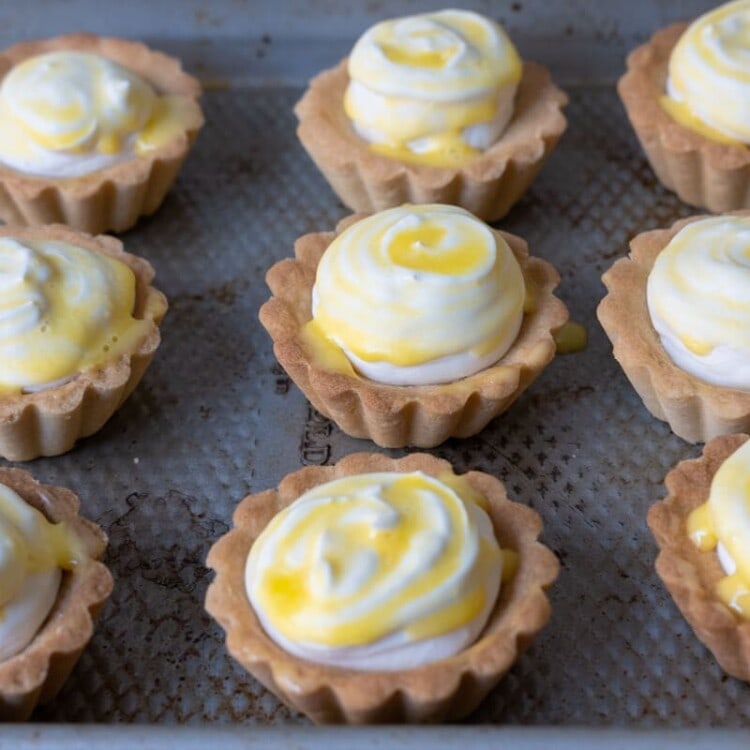 Egg wash the frozen cheese tarts before baking.
