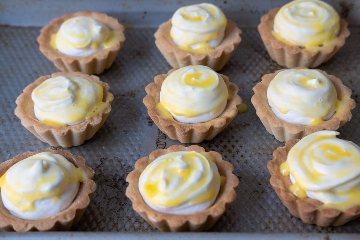 Egg wash the frozen cheese tarts before baking.
