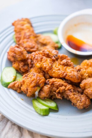 Nashville fried chicken recipe with chicken tenders.