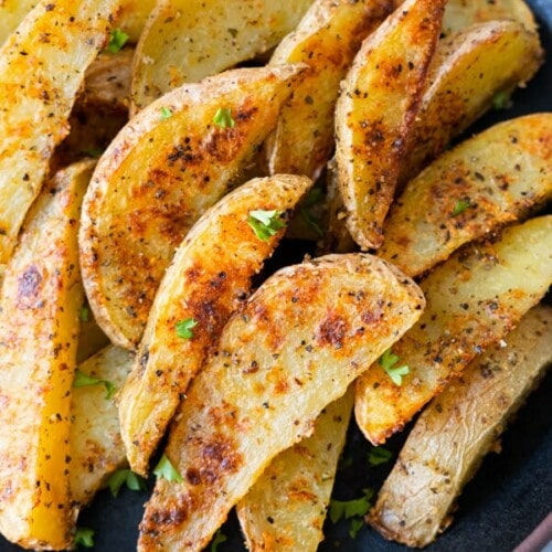 Garlic Parmesan Potato Wedges - Rasa Malaysia