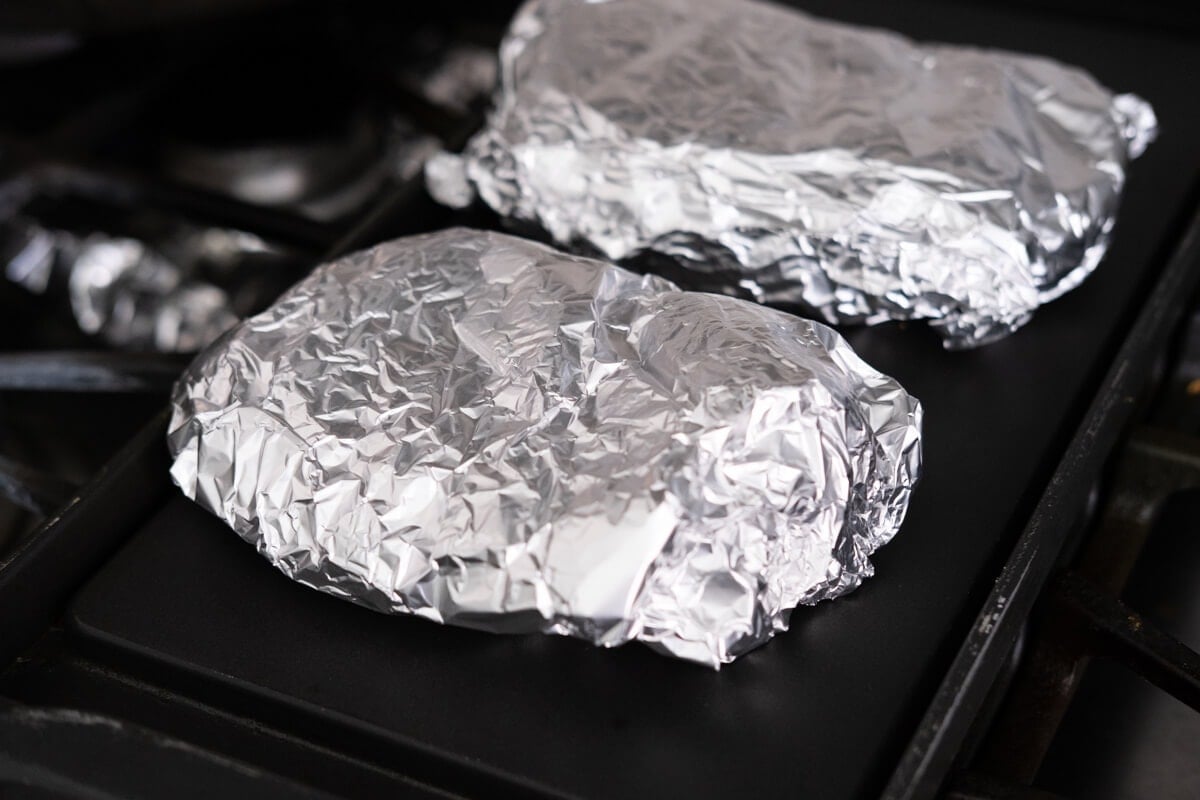 Wrap all ingredients in foil and roll up the edges to seal. 