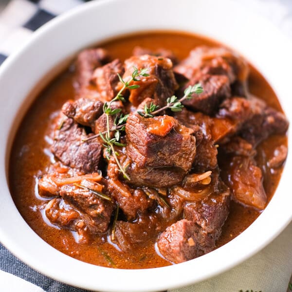 Braised Beef With Red Wine And Rosemary