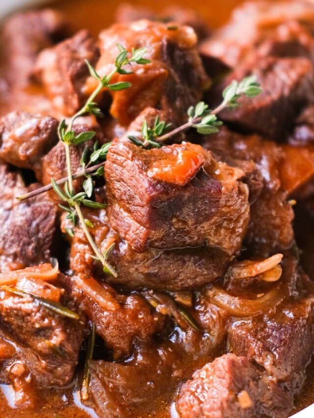 Braised Beef With Red Wine And Rosemary