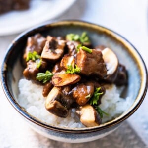 Easy and quick mushroom and beef recipe.