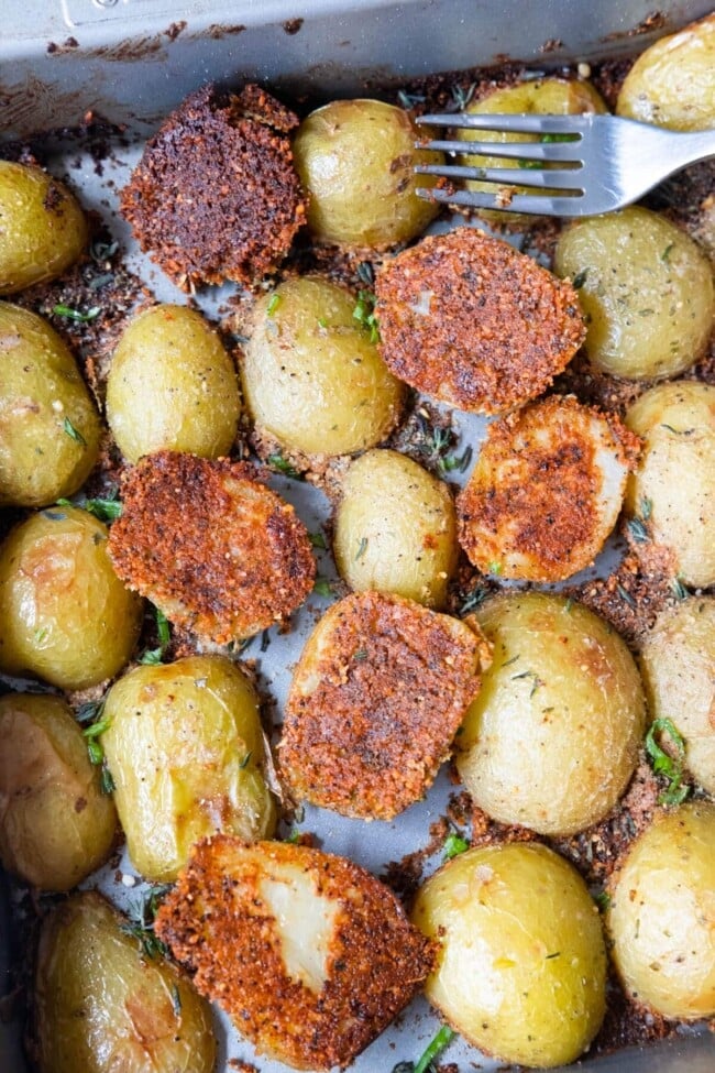 Parmesan Crusted Potatoes - Rasa Malaysia