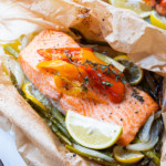 Quick and easy thyme butter salmon parcels recipe.