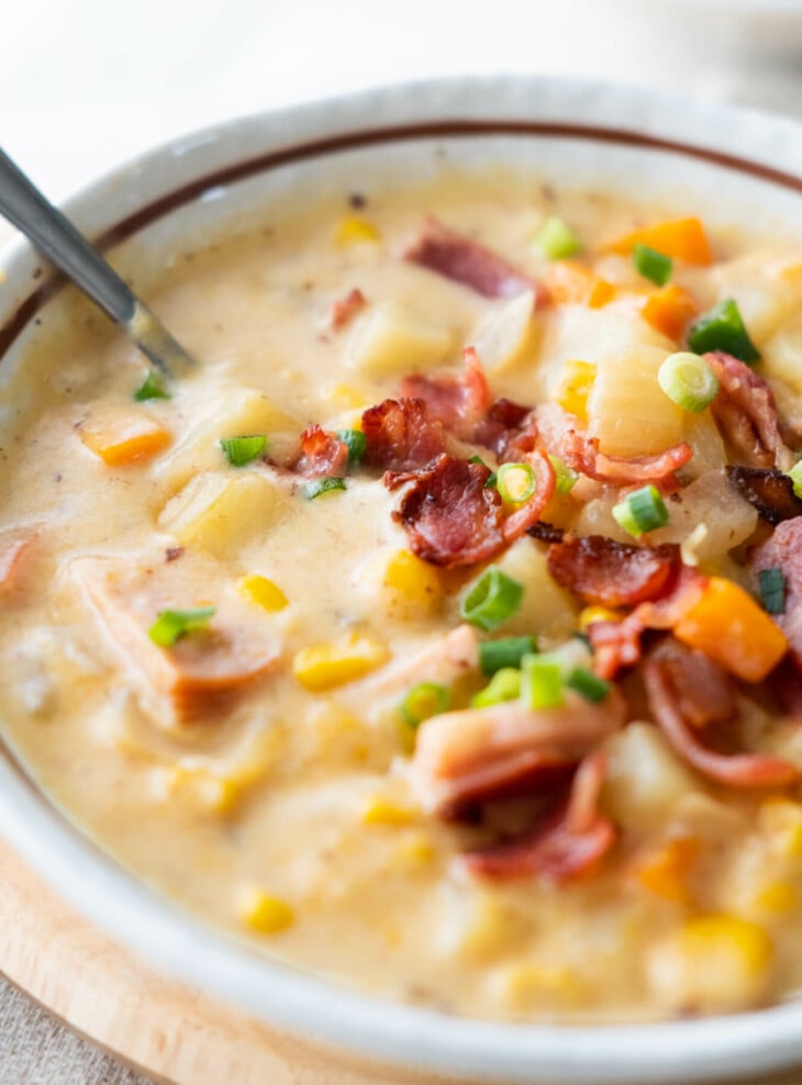 Cheesy Ham Chowder - Rasa Malaysia