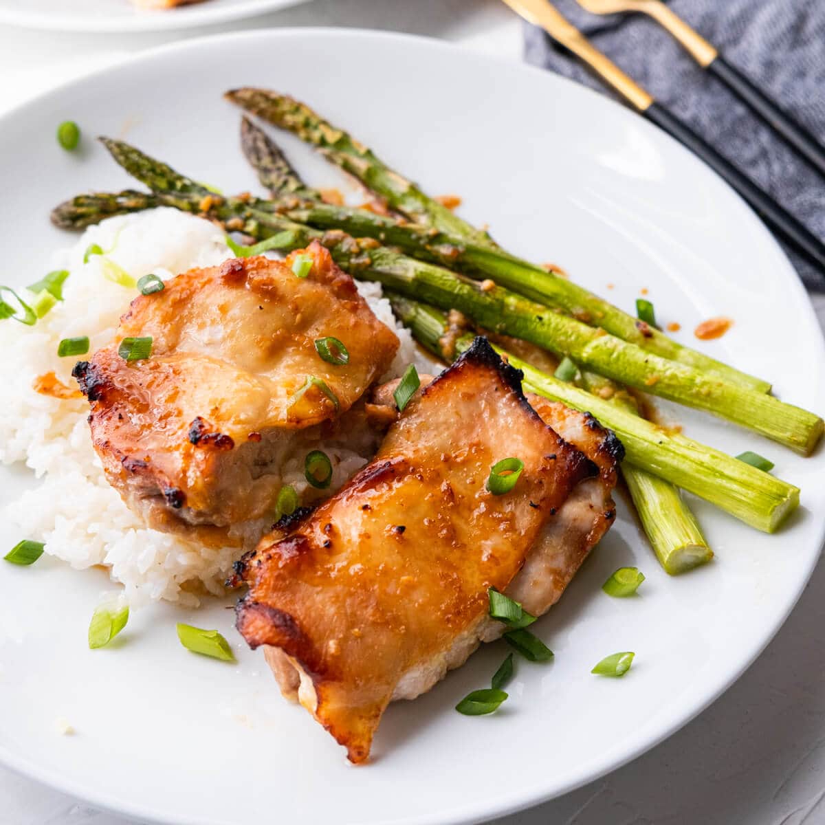 Miso-Honey Chicken And Asparagus