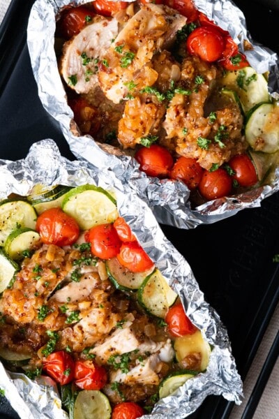 Honey Mustard Chicken Foil Packets - Rasa Malaysia