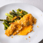 Miso butter fish with asparagus recipe.