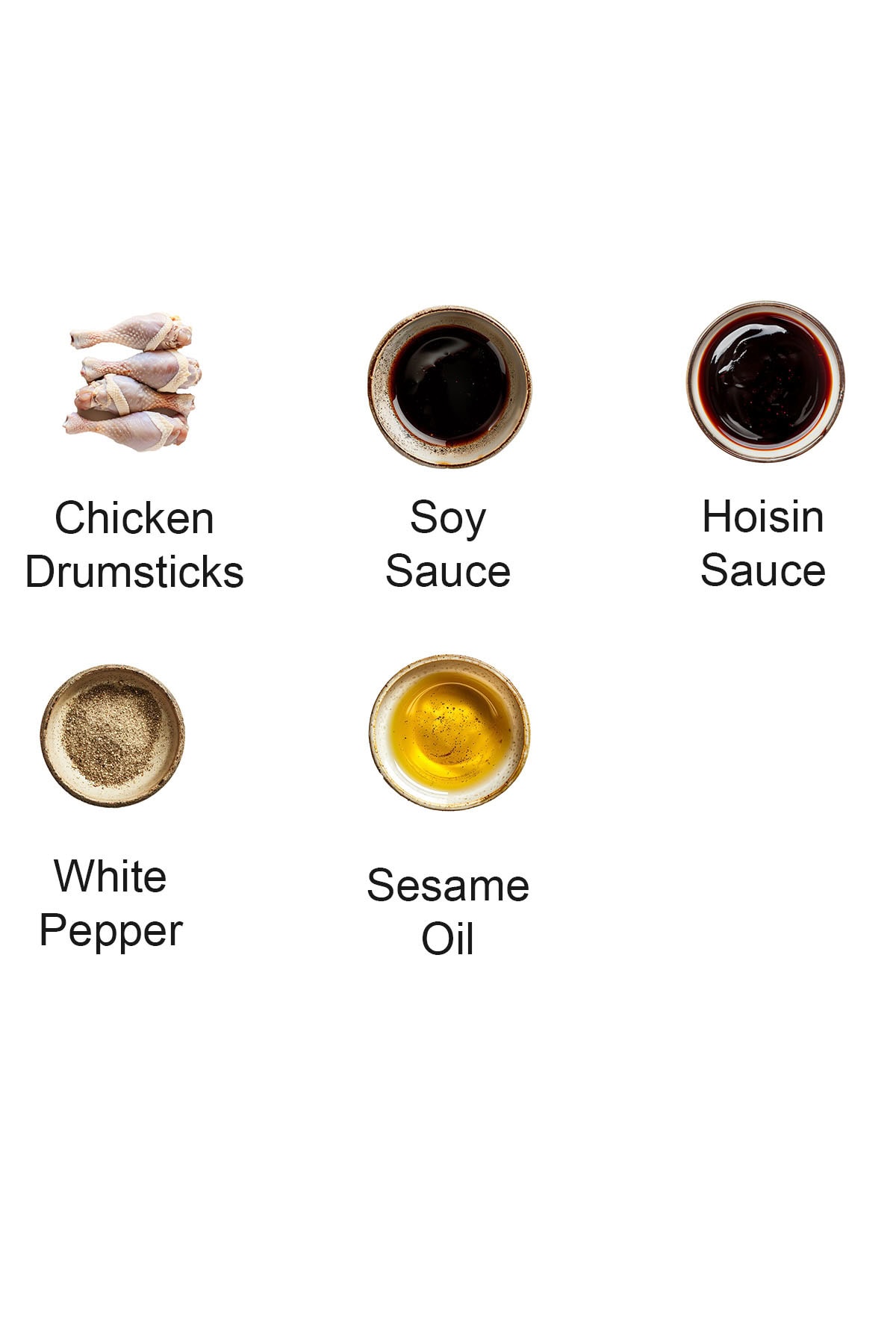 This image shows the ingredients used for the Baked Hoisin Chicken Recipe.