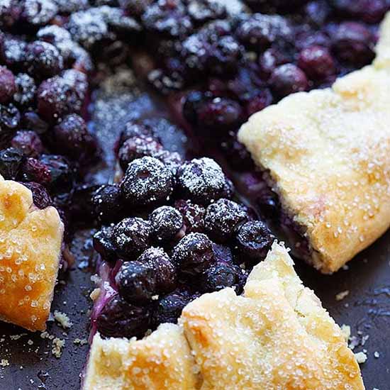 Rustic blueberry galette.