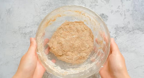 This image shows the flour after kneading.