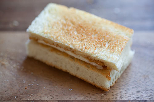 This image shows the kaya toast ready to be served.