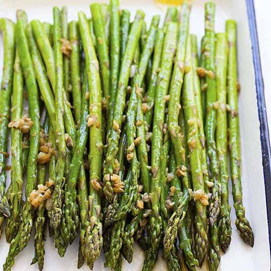 Easy sauteed asparagus with garlic butter. 