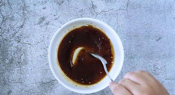 This image shows the Soy glaze sauce being combined.