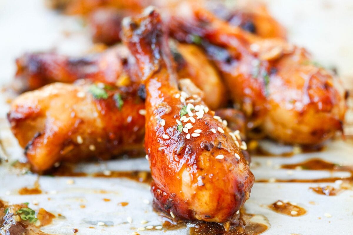 Hoisin chicken baked in the oven. 