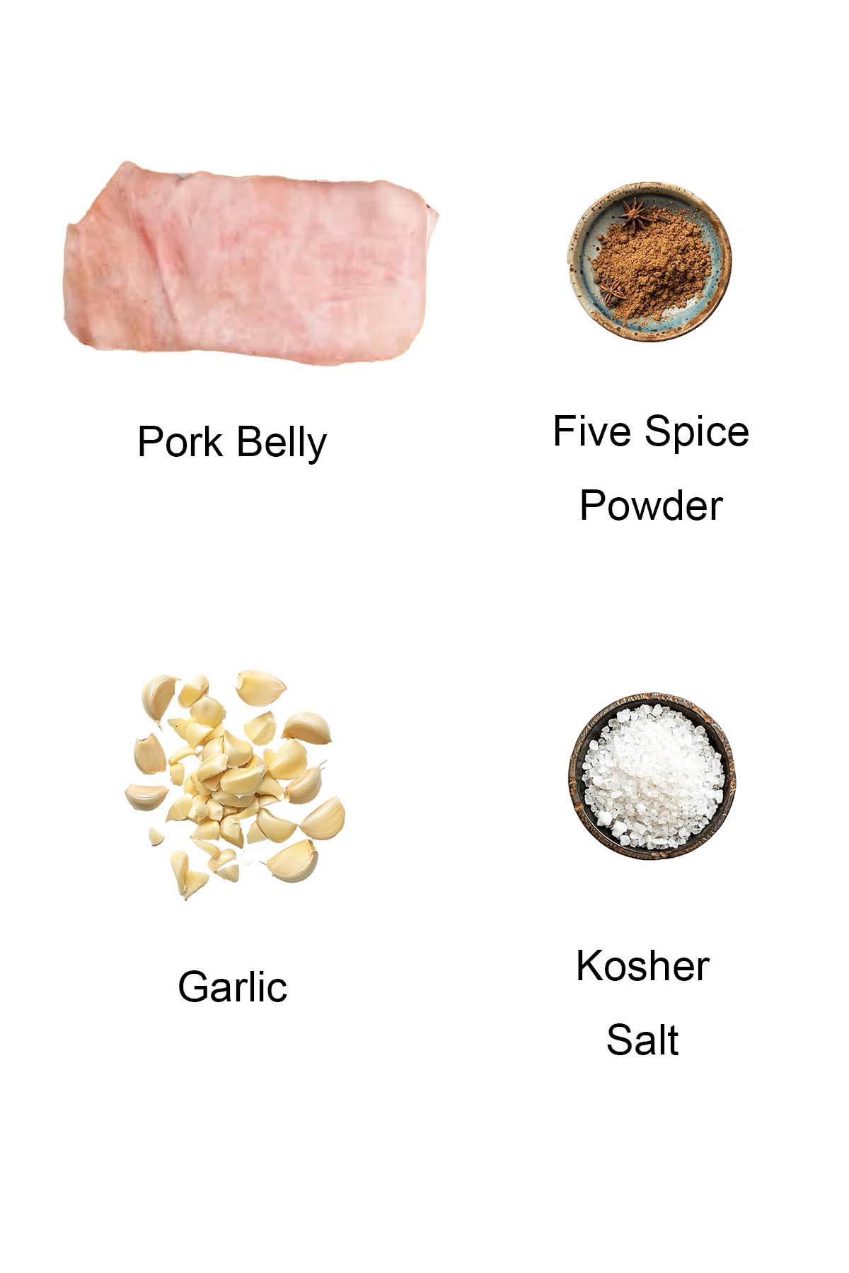 Ingredients for Chinese roast pork. 