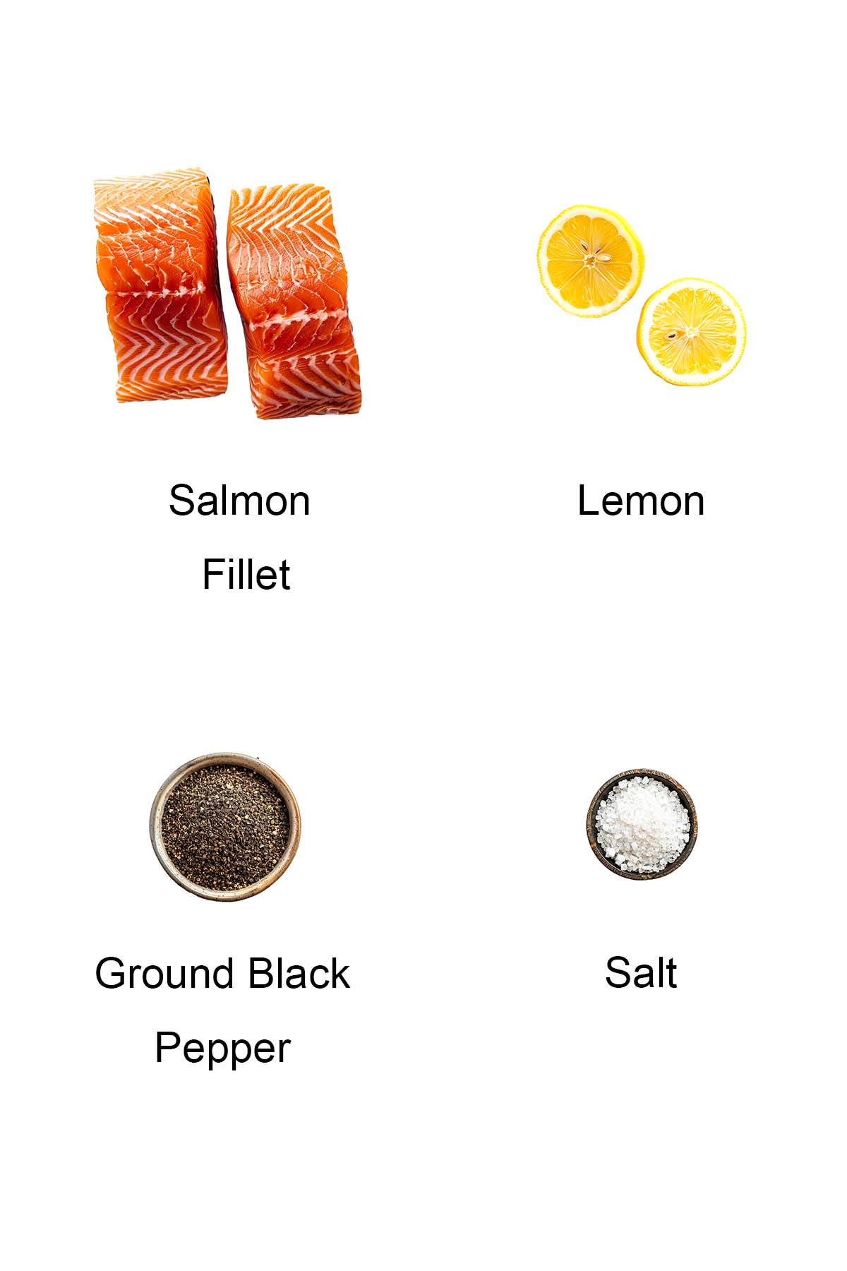 Ingredients for honey garlic butter salmon. 