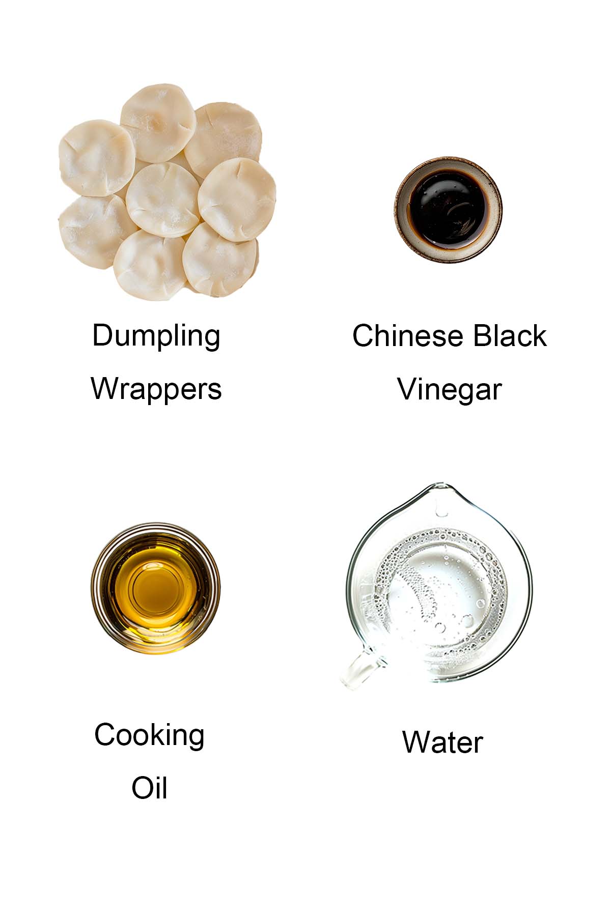 Ingredients for pan-fried dumplings. 