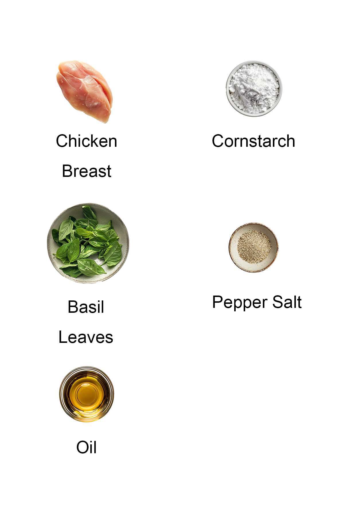 Ingredients for Taiwanese salt and pepper chicken. 