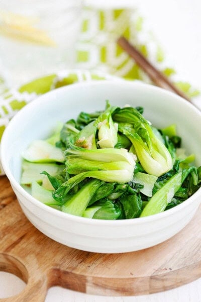 Easy Garlic Bok Choy - Rasa Malaysia