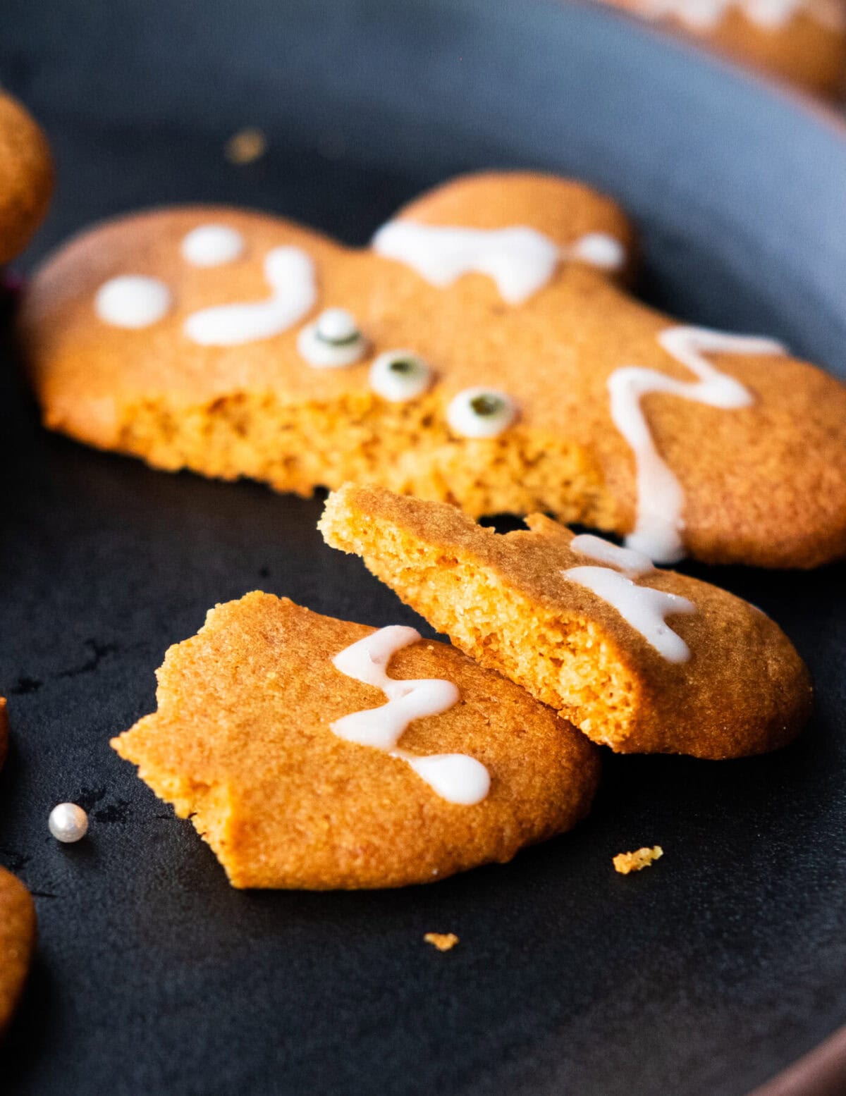 Homemade gingerbread man cookies.