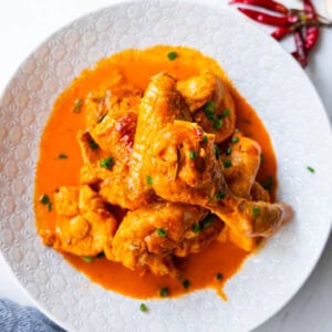 Ayam masak merah (chicken in spicy tomato sauce).