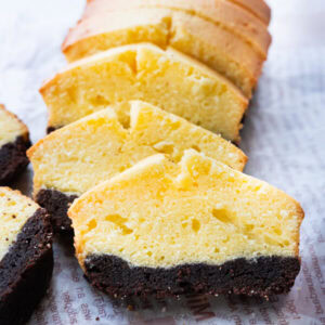 Brownie butter cake recipe.