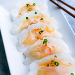 Steamed vegetable dumplings (chai kueh) served on a plate.