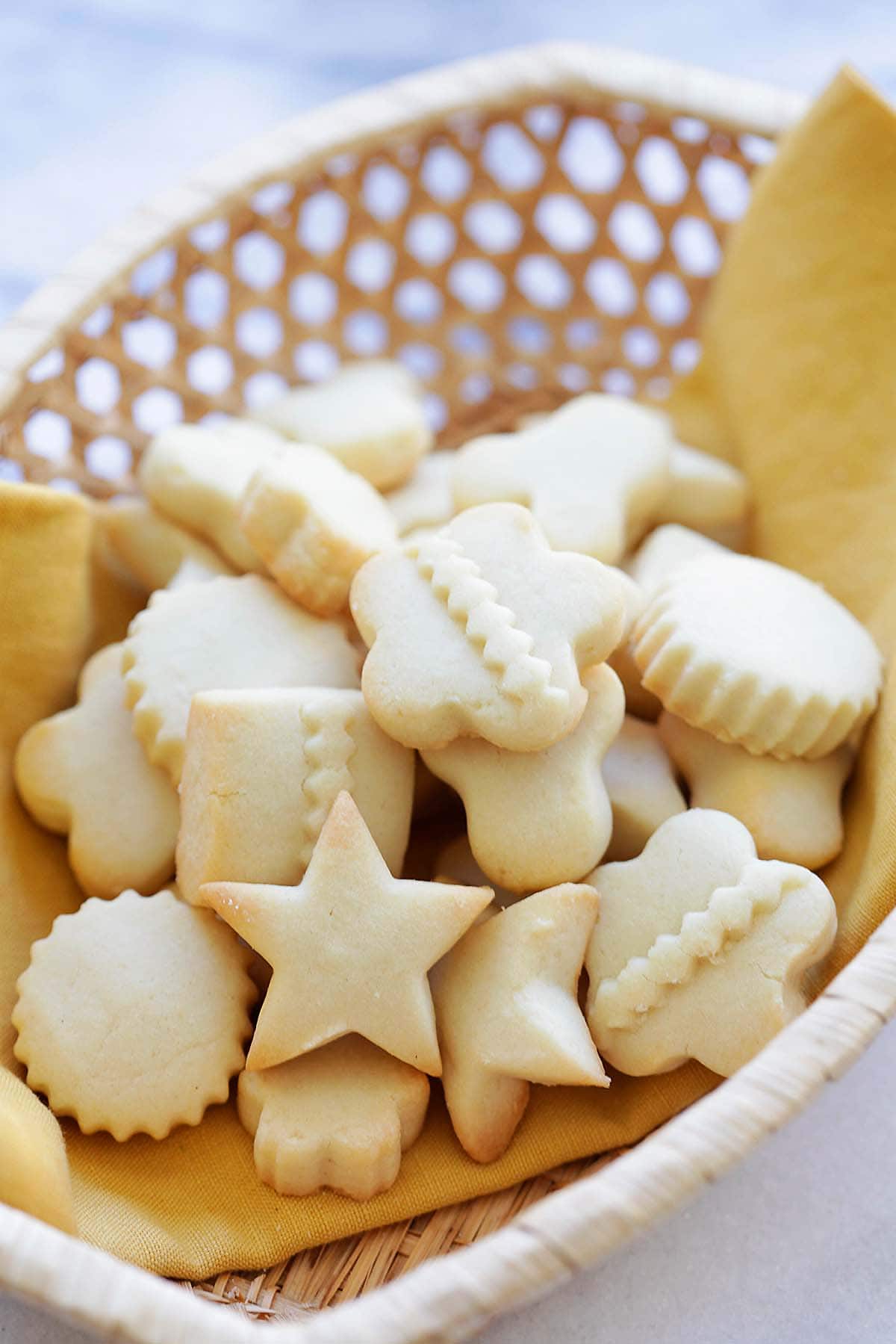 Melt in your mouth butter cookies on a serving tray.