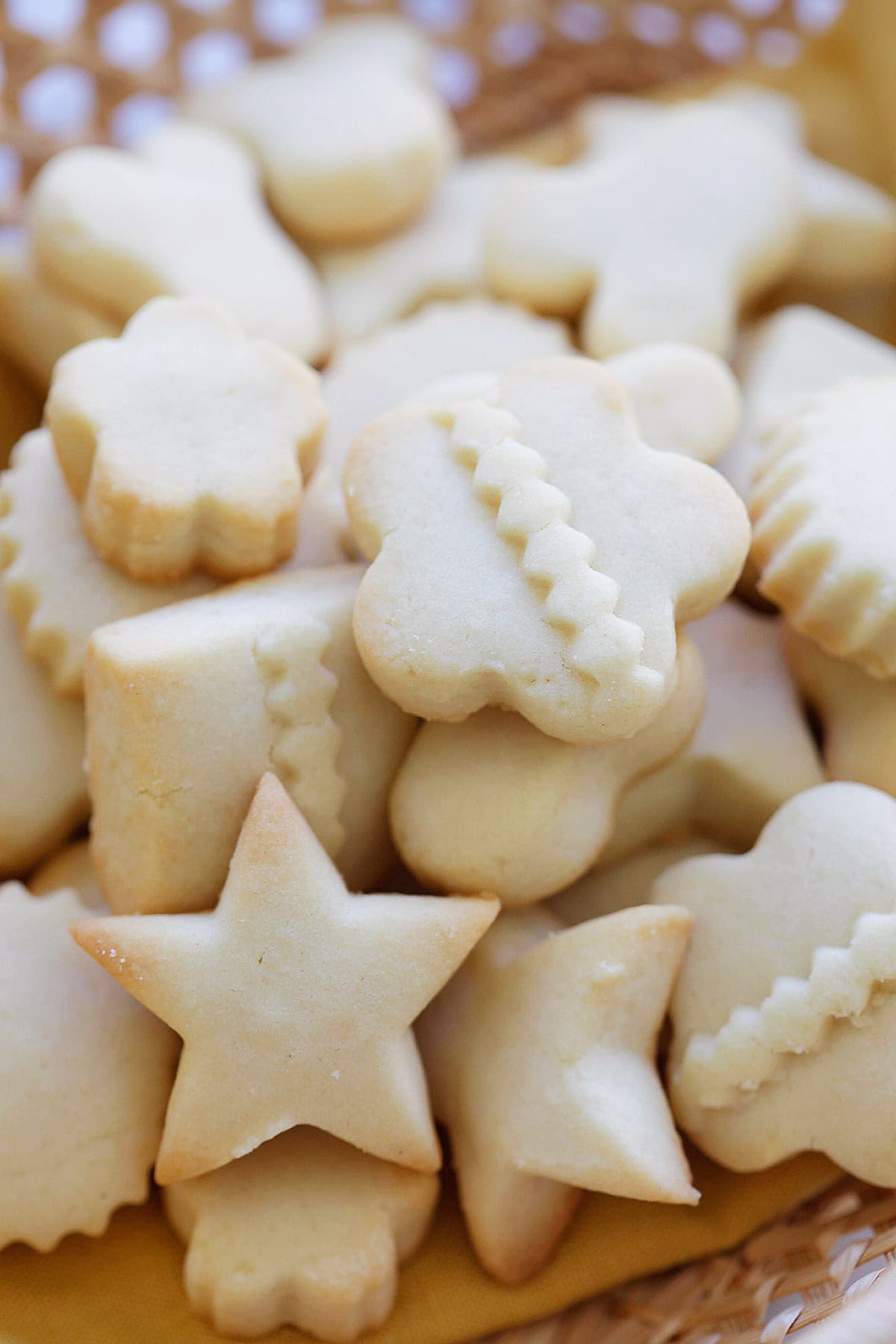 Best butter cookies in star and flower shapes.