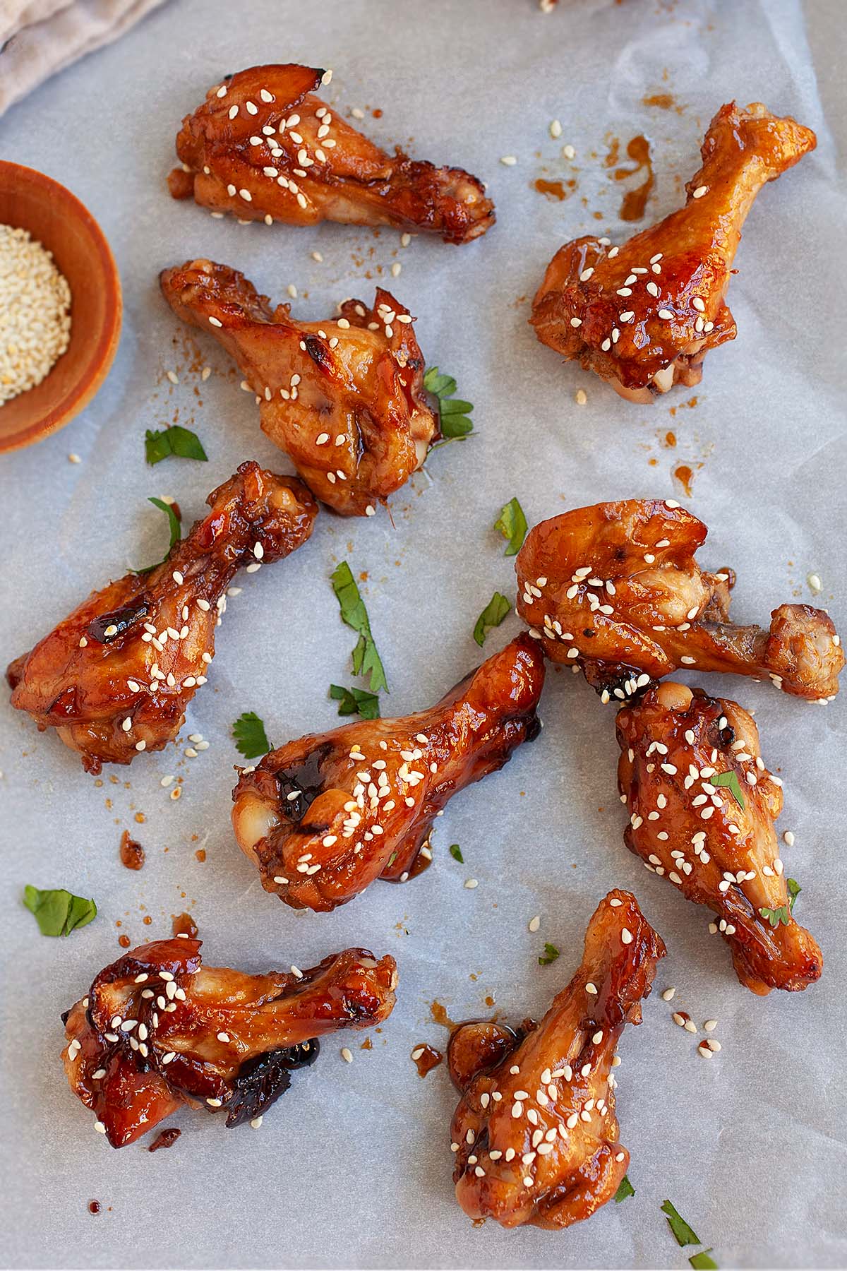 Sticky sweet honey and soy chicken wings