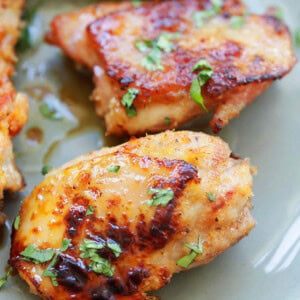 Crispy lemongrass chicken recipe served on a plate.