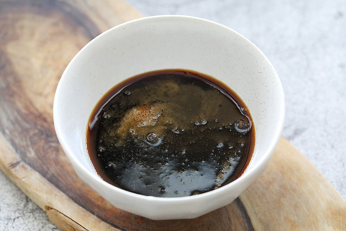 Teriyaki sauce recipe in a bowl.