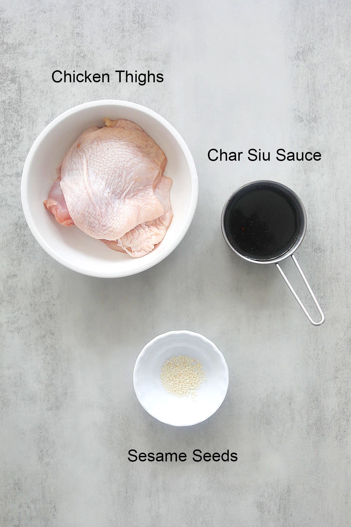 Ingredients for air fryer char siu chicken.