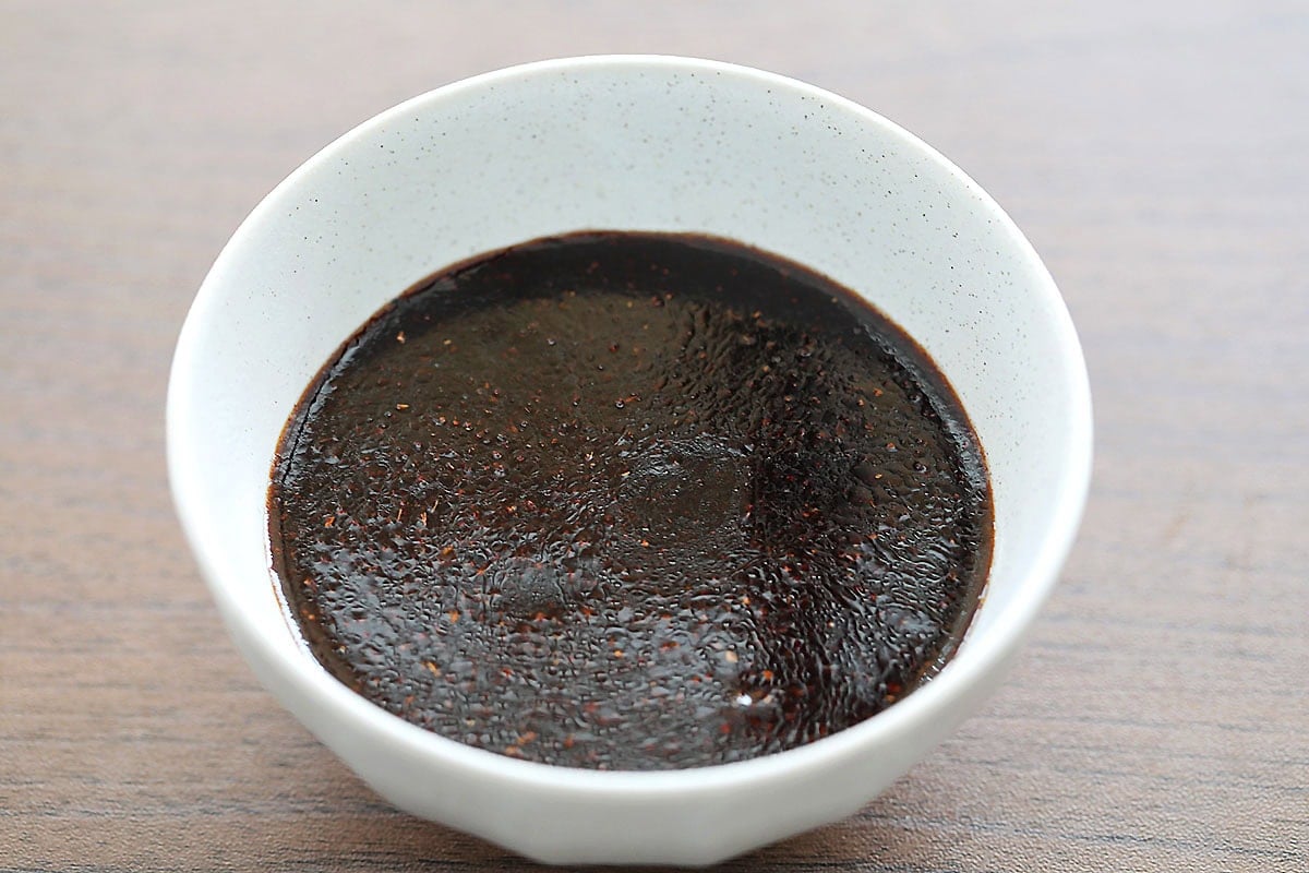 Chinese BBQ sauce in a bowl.