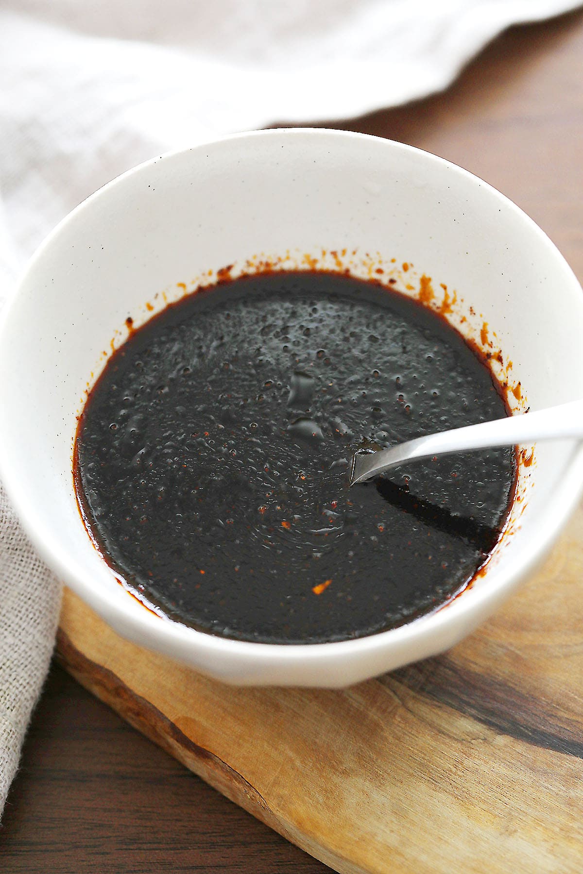 Char siu sauce in a bowl.
