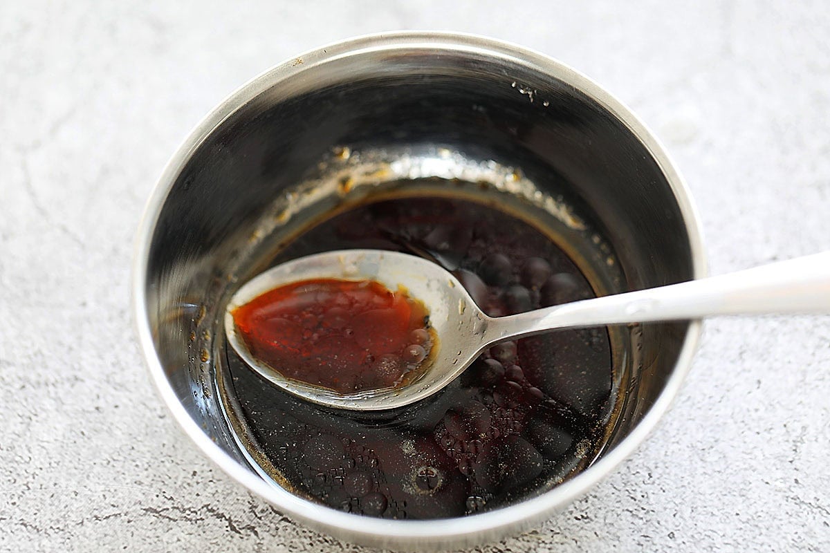 Homemade steamed fish sauce in a bowl.