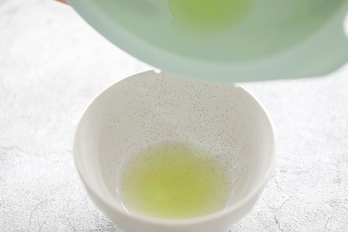 Cucumbers being drained after salting.