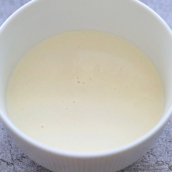 All purpose frying batter in a bowl.