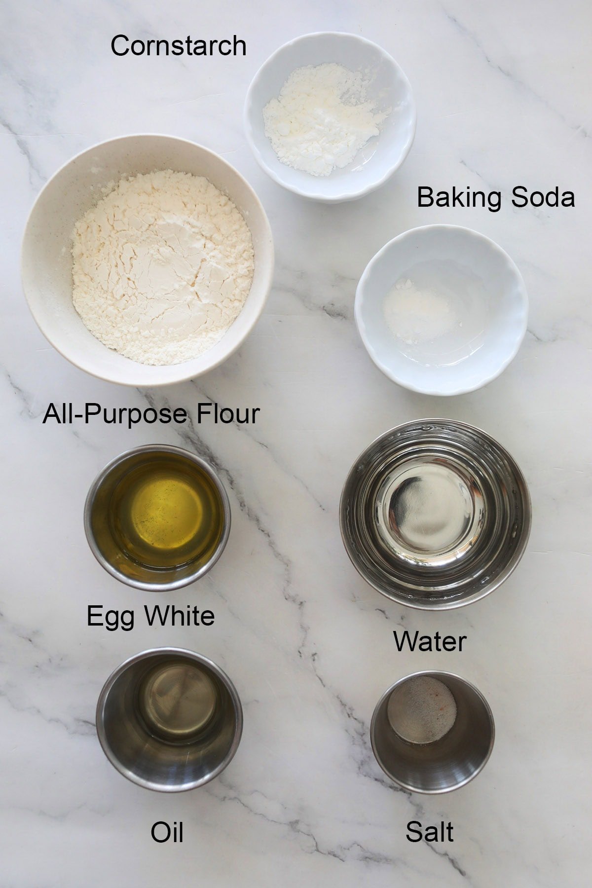 Ingredients for frying batter.