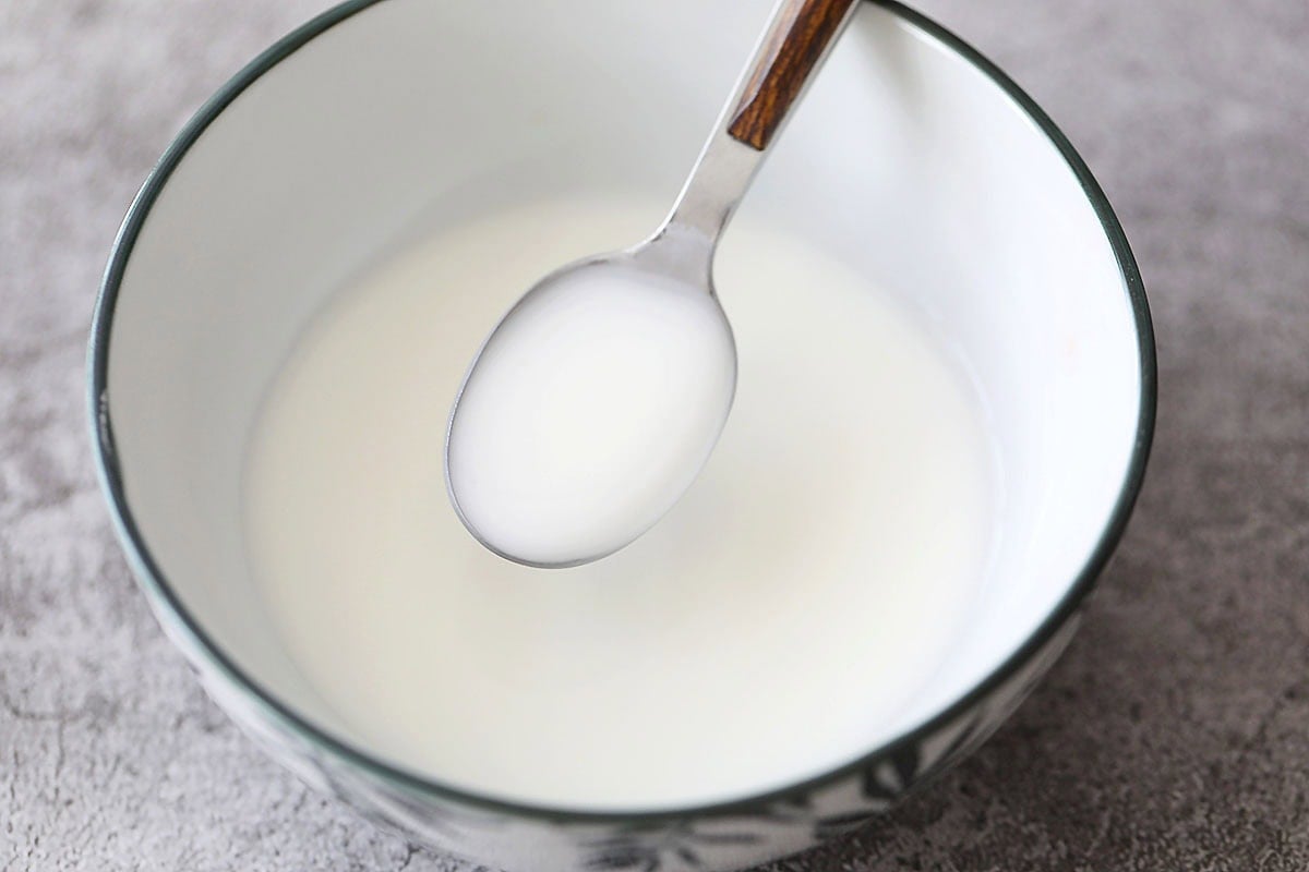 Cornstarch mixture in a bowl.