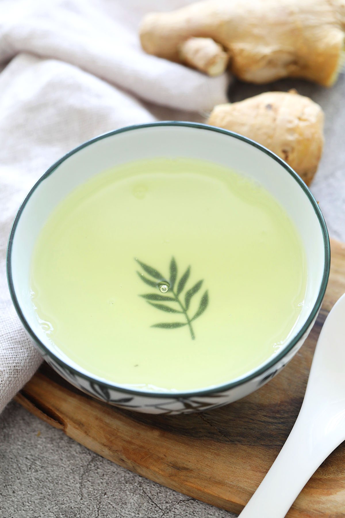 Ginger syrup for tang yuan in a bowl.