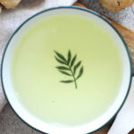 Sweet ginger soup for tang yuan in a bowl.