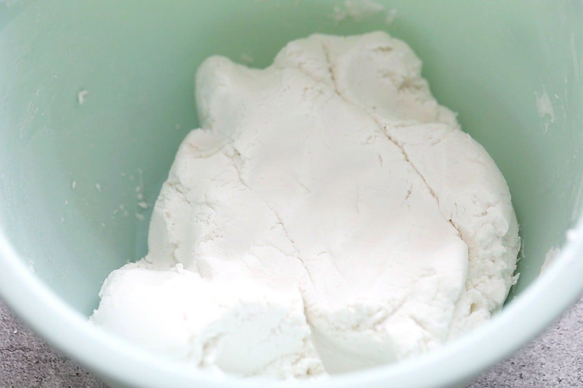 Tang yuan dough in a bowl.